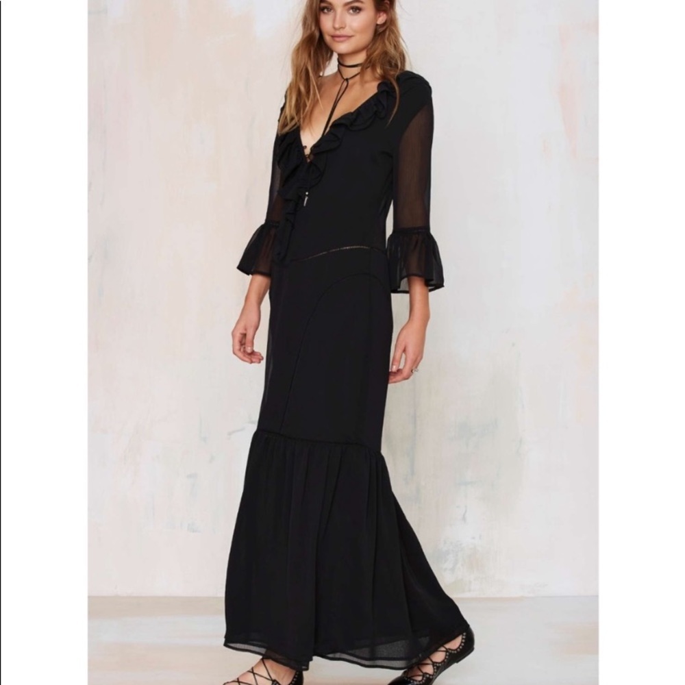 Nasty Gal Leonore Ruffle Maxi Dress